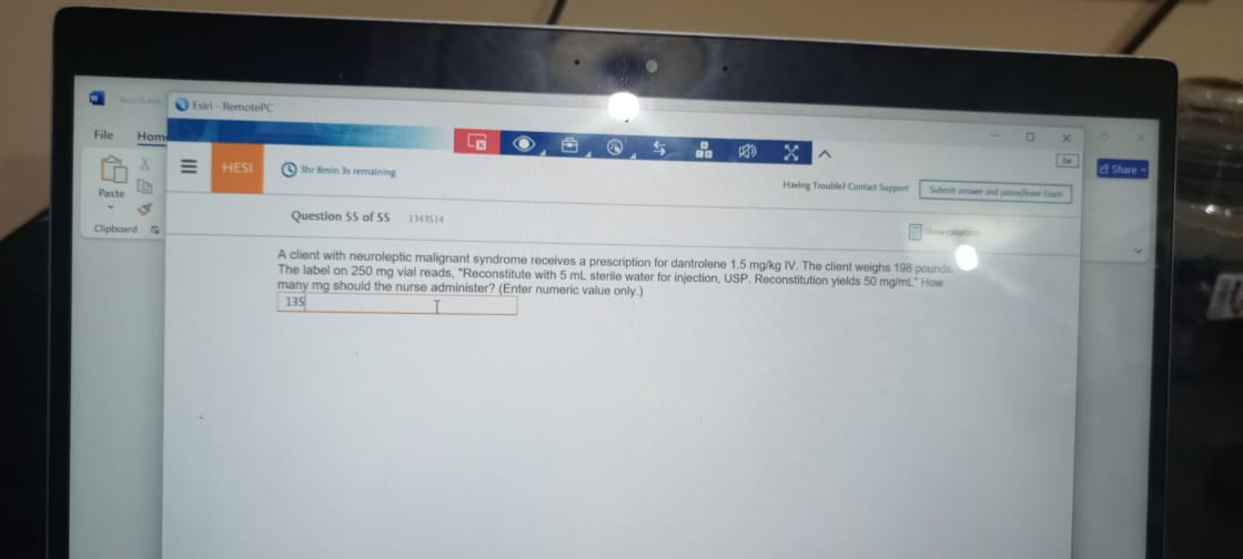 Dosage Calculation (D441) OA 1