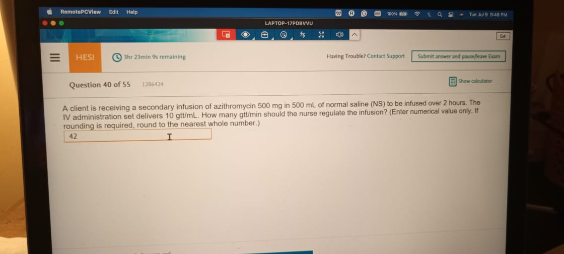 Dosage Calculation (D441) OA 2