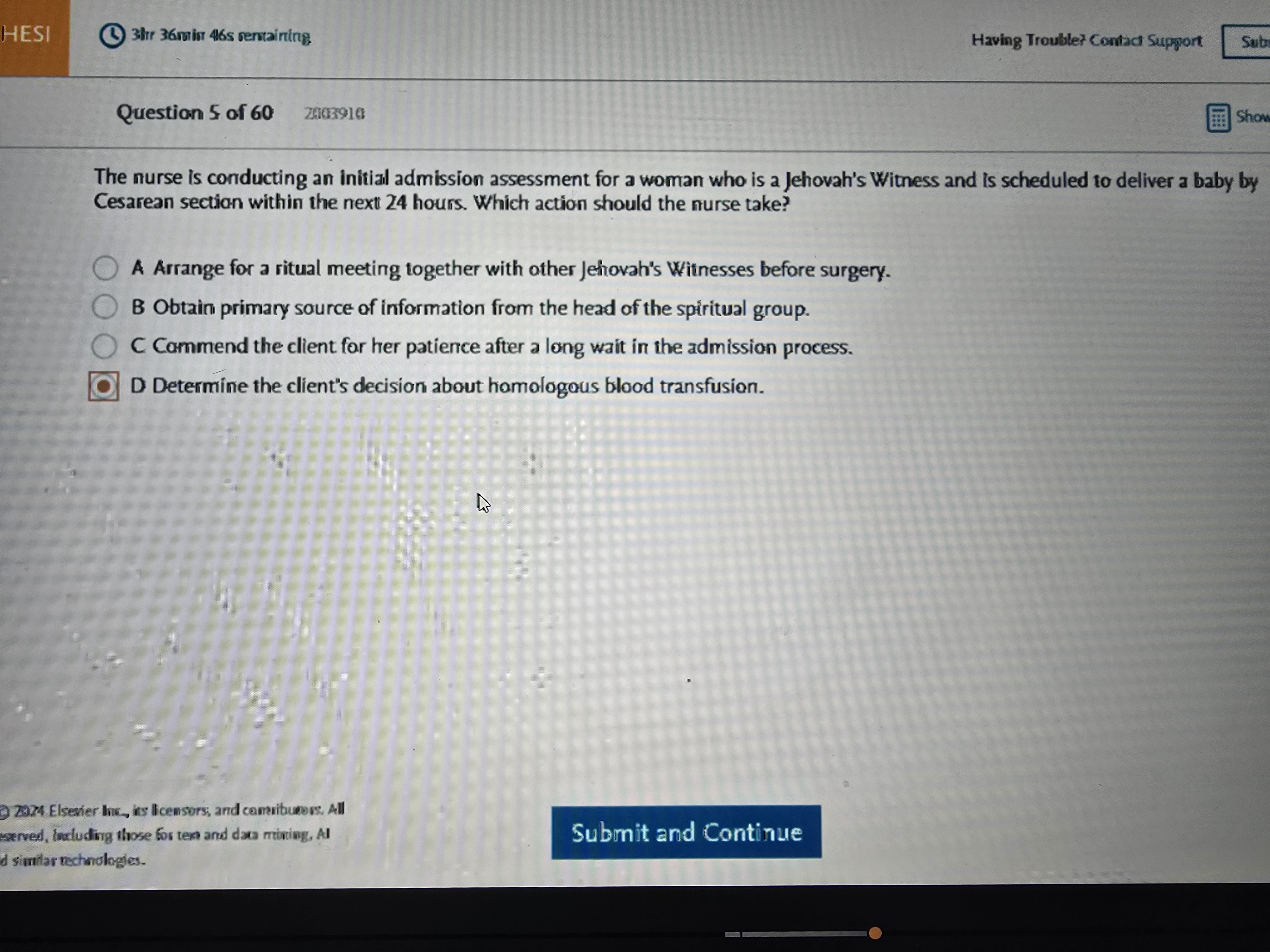Foundations of Nursing (D439) New OA 2