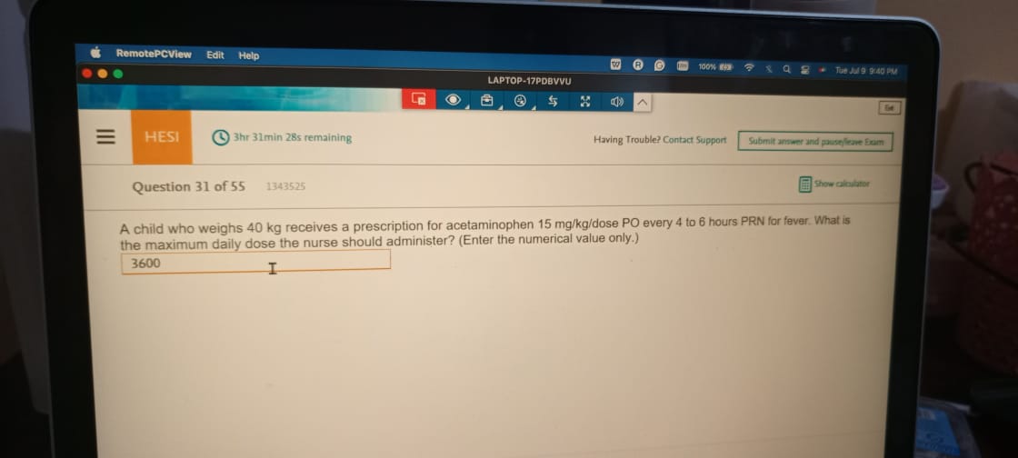 Dosage Calculation (D441) OA 2