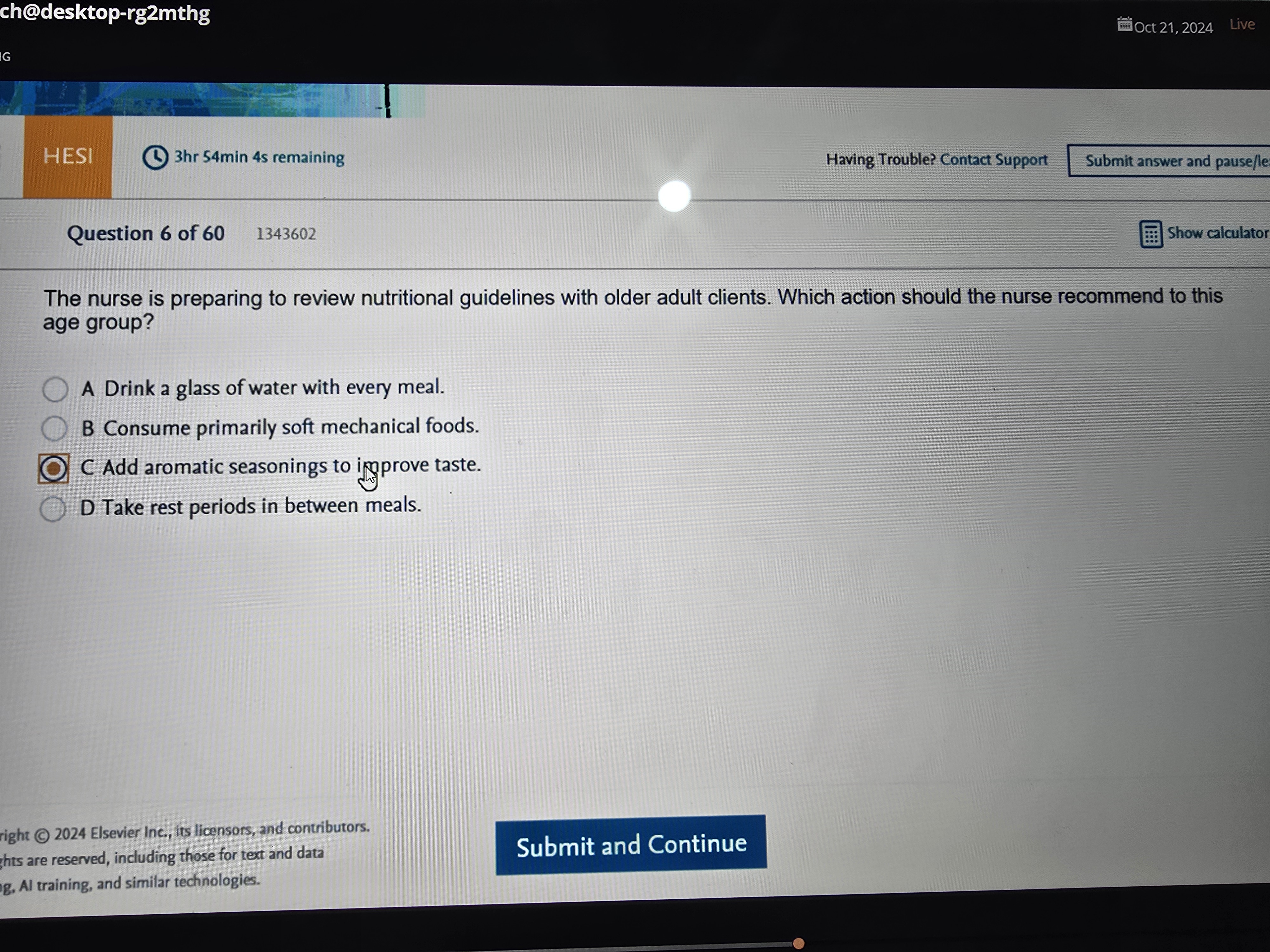 Nutrition (D440) – New OA 2