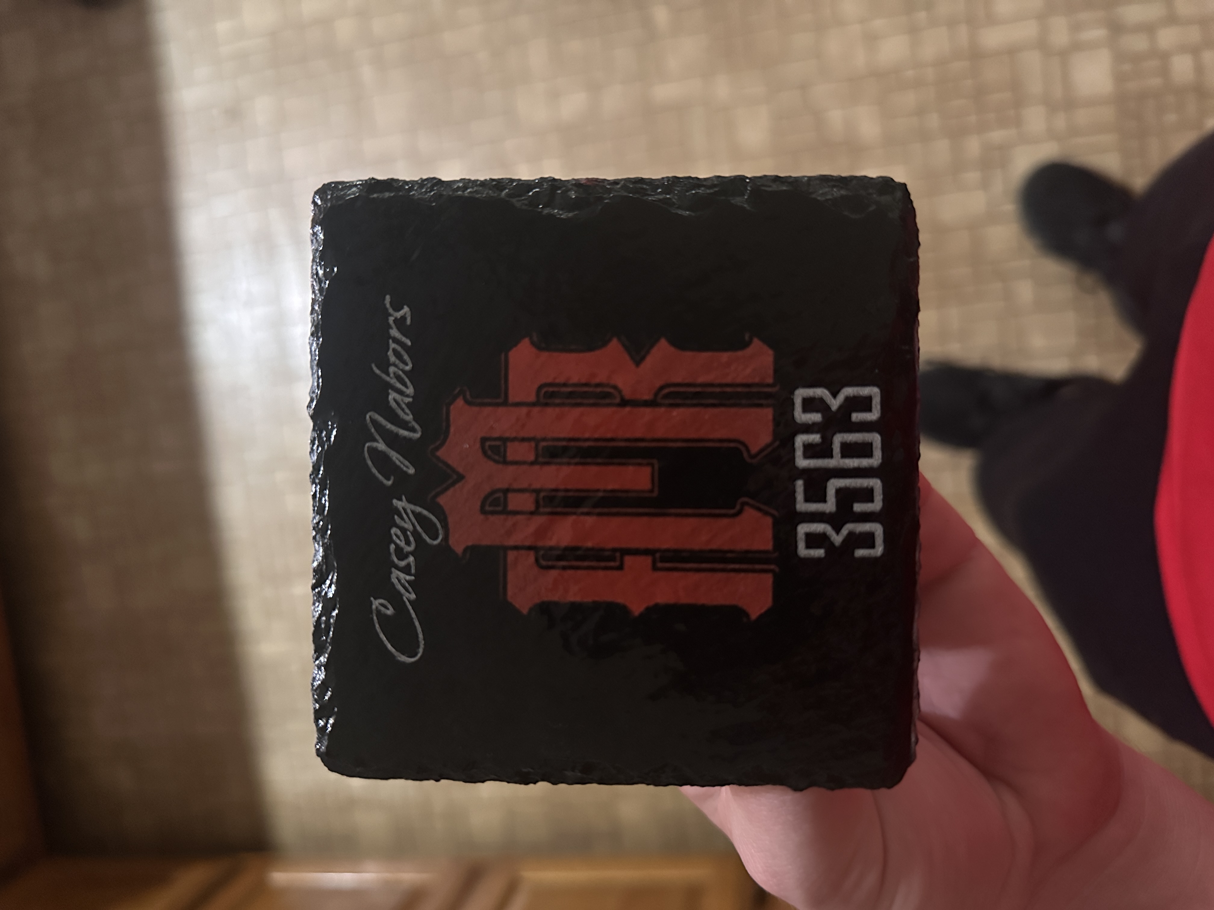 Custom Engraved Slate Coaster (4" Square)