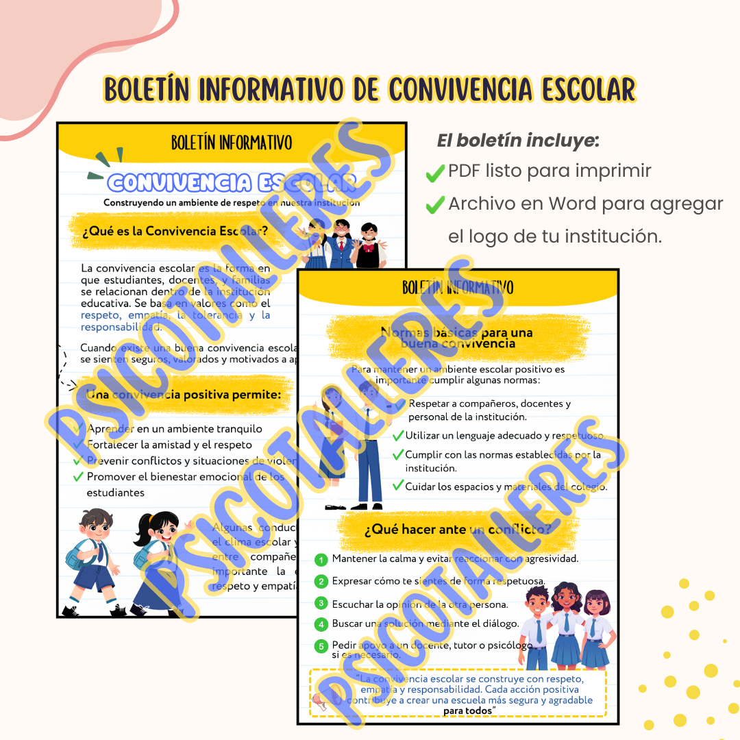 Boletín de convivencia escolar