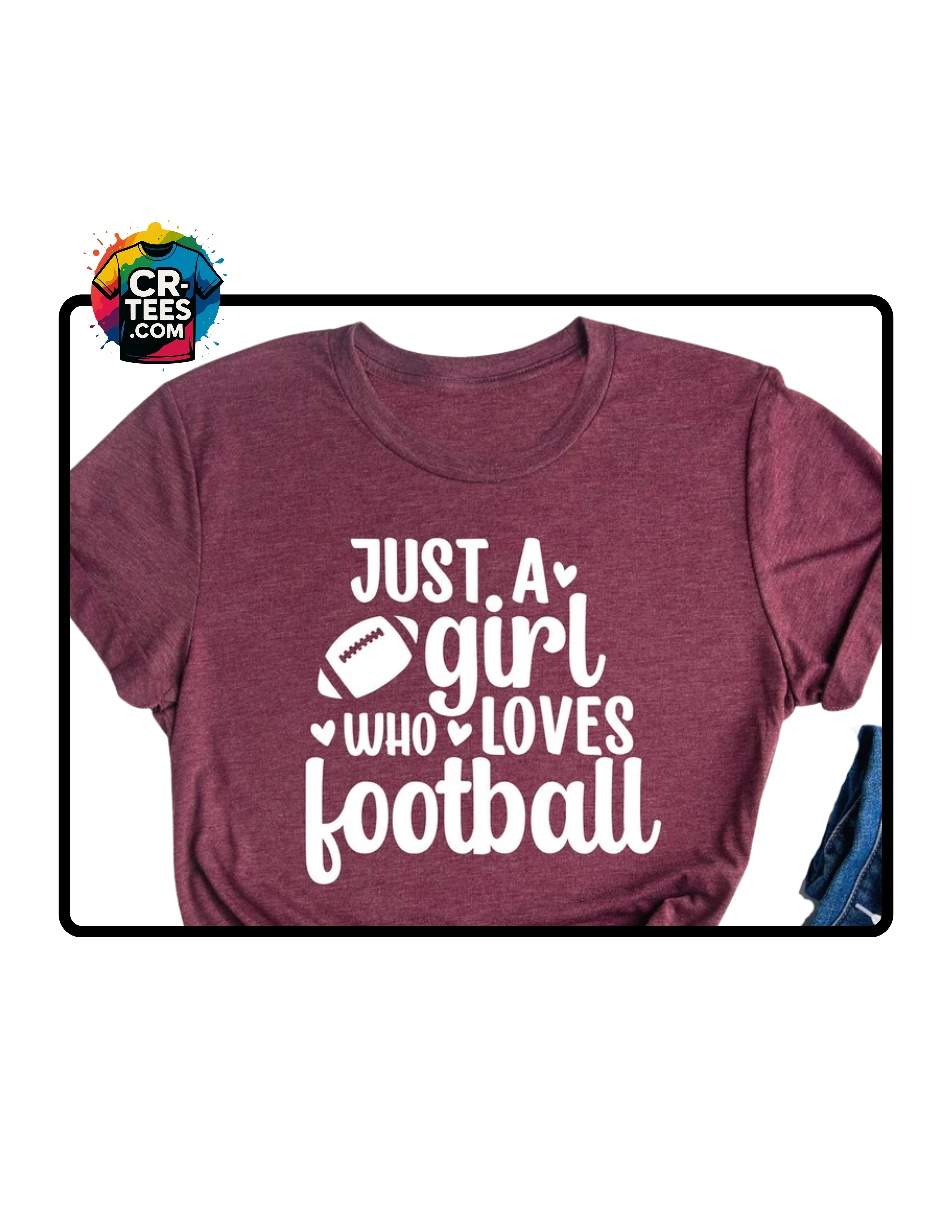 Just A Girl Who Loves Football Tee