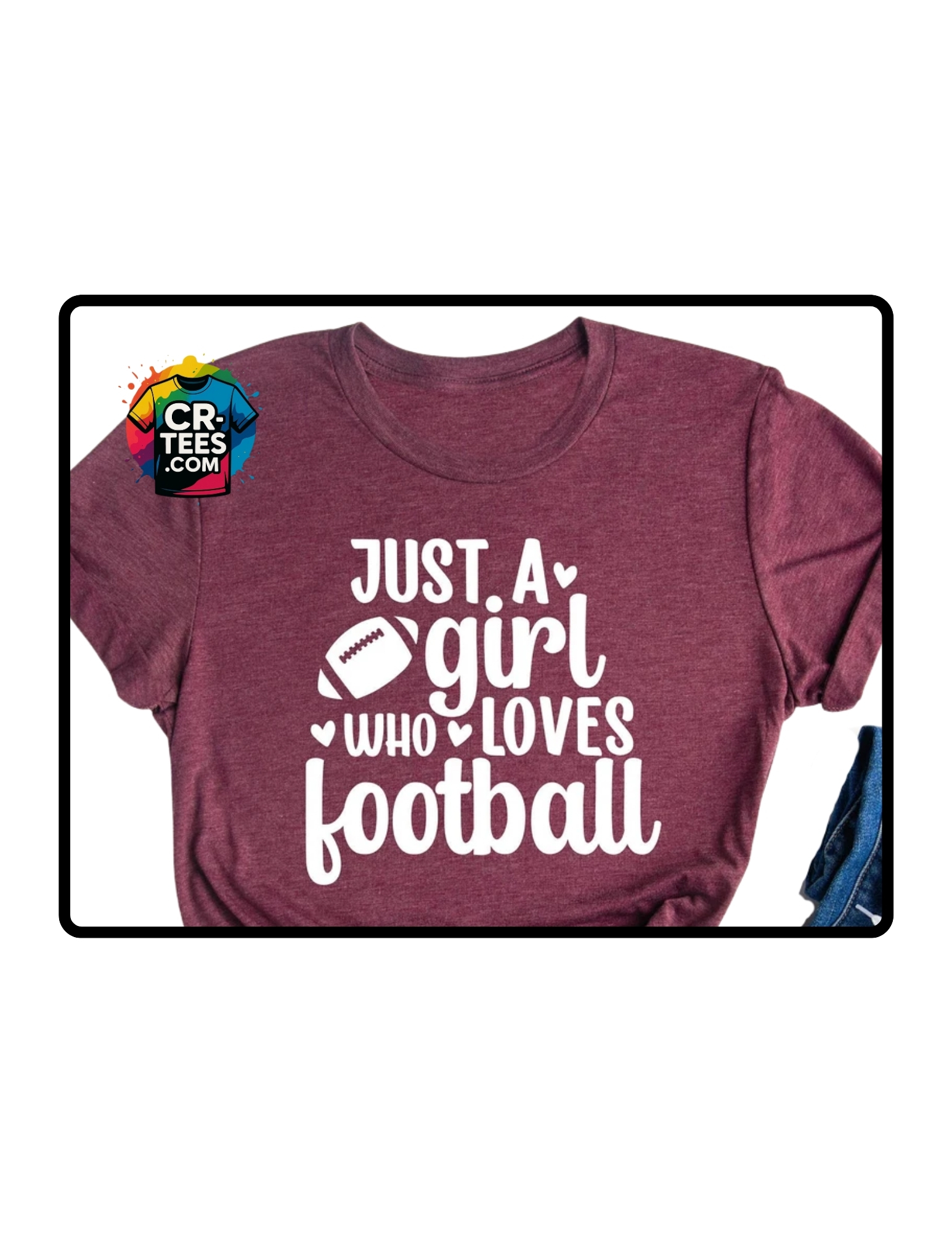Just a Girl Who Loves Football T-Shirt