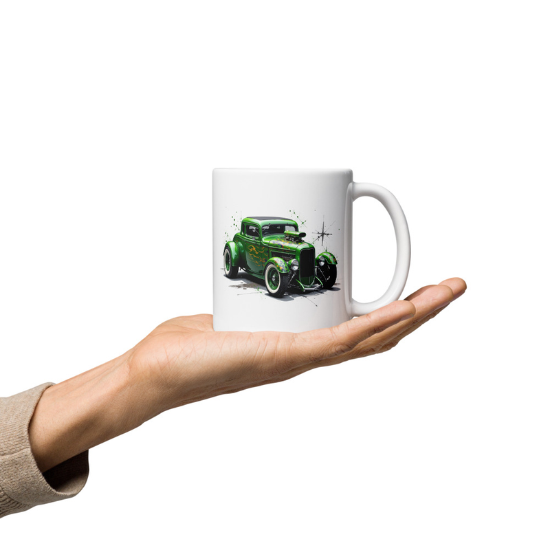 Green Hot Rod Mug