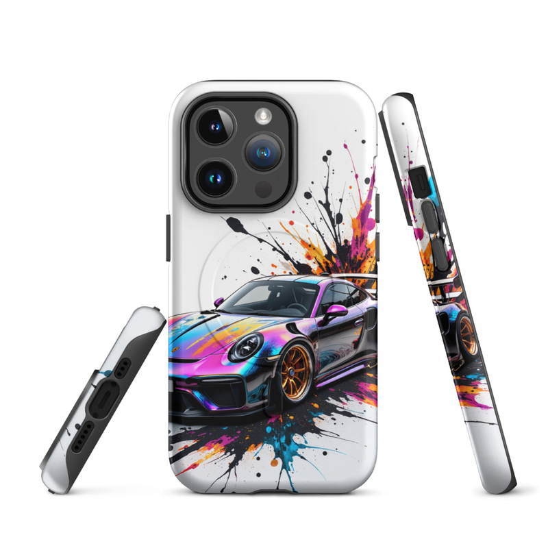 MagSafe® tough case for iPhone® 14 -17 - Iridescent Porsche 