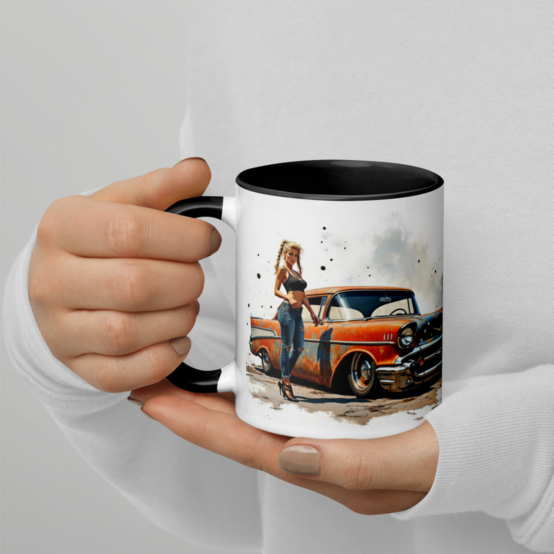 Alyssa with 57 Rat Rod Two Tone Mug