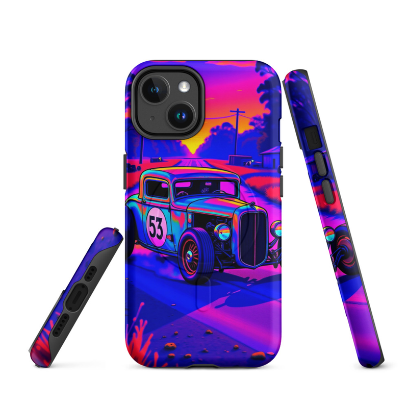 MagSafe® tough case for iPhone® 14 - 17 - Psychedelic Hot Rod