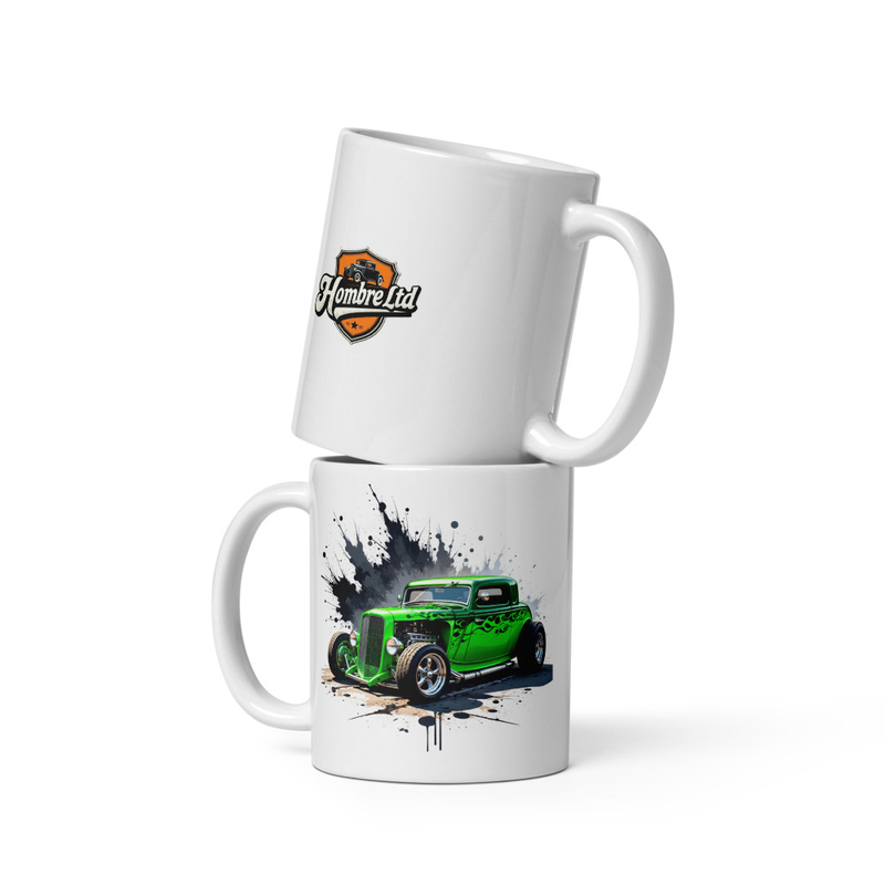 Green Hot Rod Mug