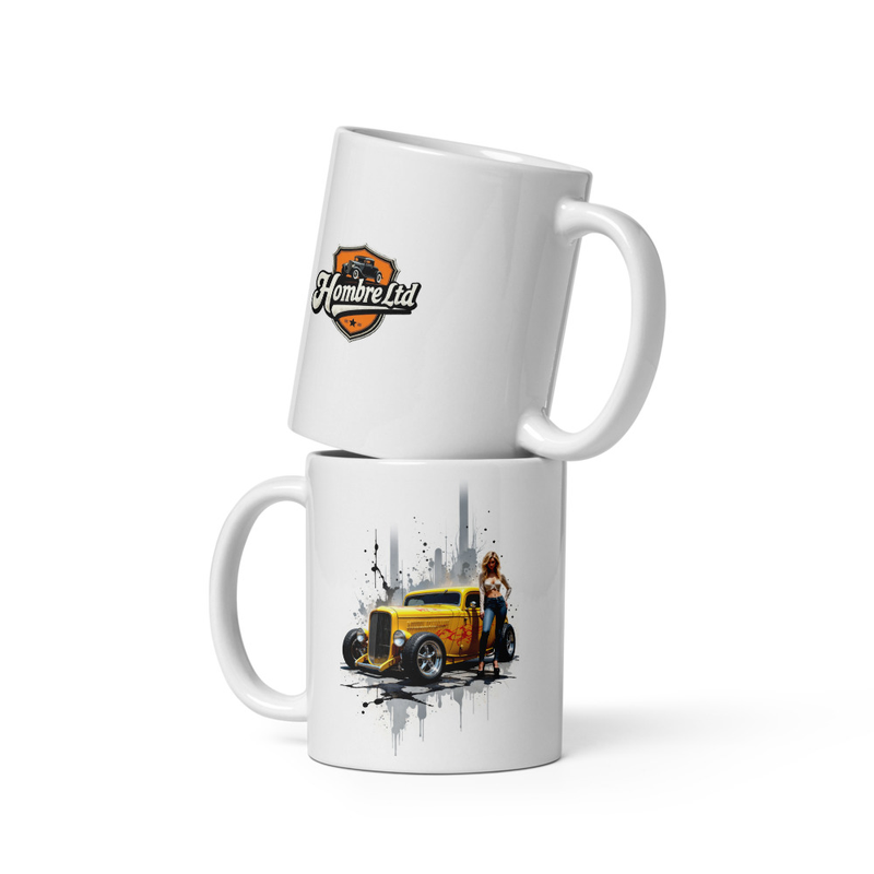 Yellow Hot Rod Mug