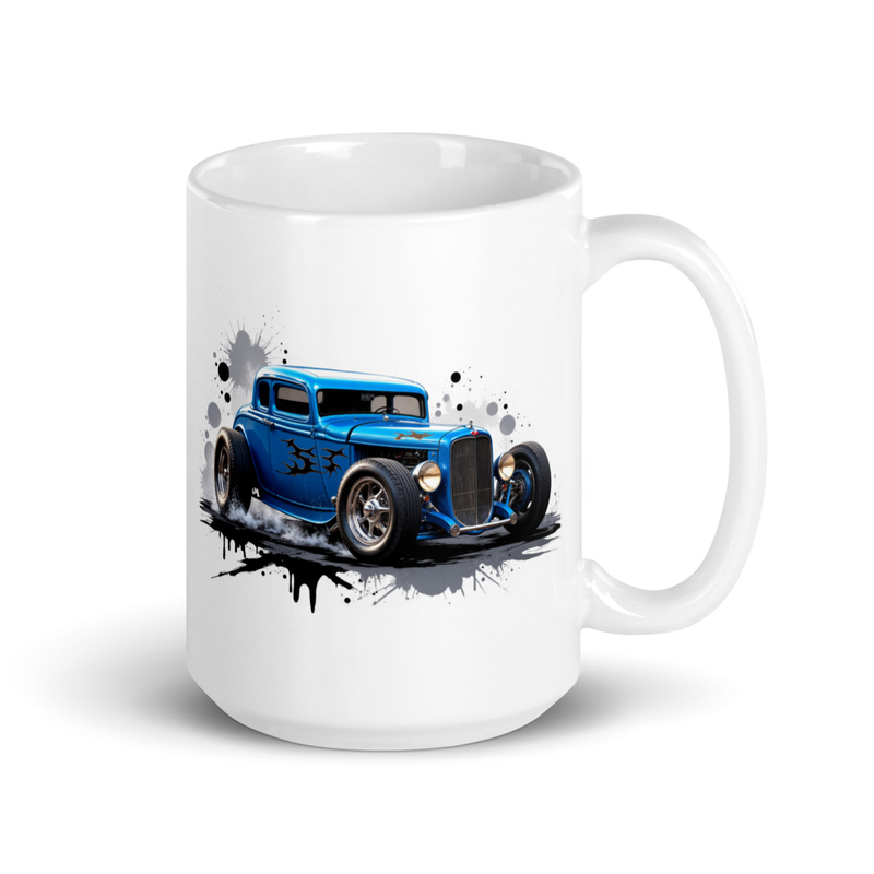Blue Hot Rod Mug