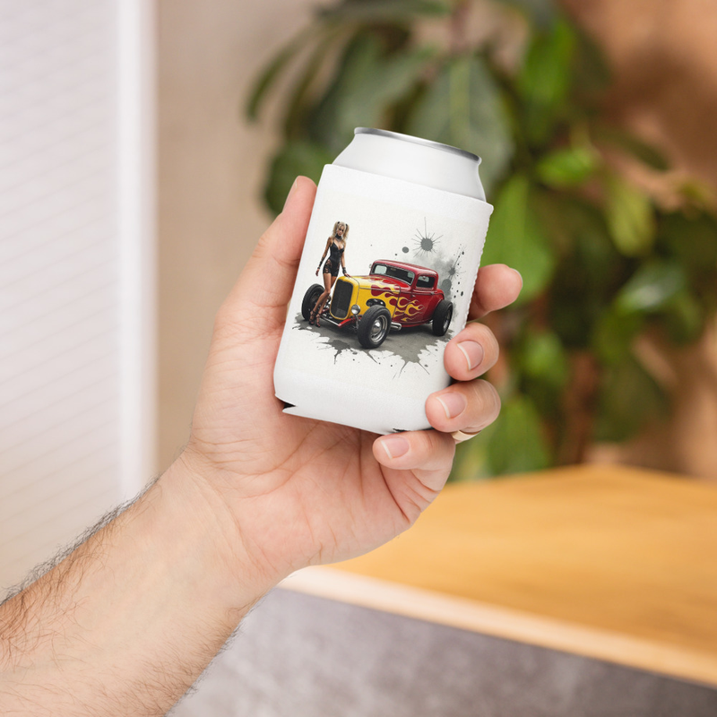 Alyssa with Red Hot Rod Can cooler