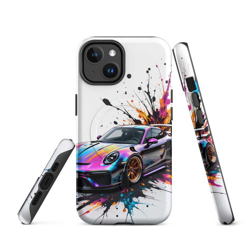 MagSafe® tough case for iPhone® 14 -17 - Iridescent Porsche 