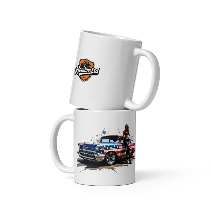Patriotic 57 Chevy Mug