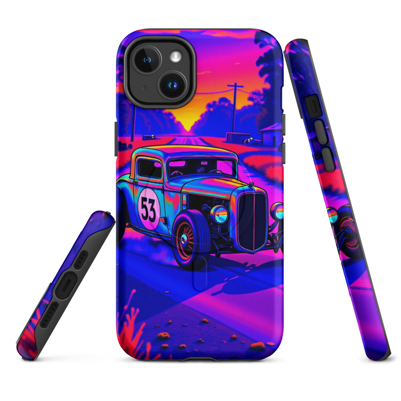 MagSafe® tough case for iPhone® 14 - 17 - Psychedelic Hot Rod