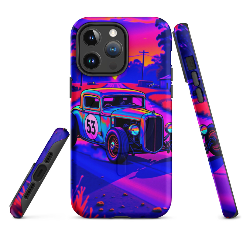 MagSafe® tough case for iPhone® 14 - 17 - Psychedelic Hot Rod