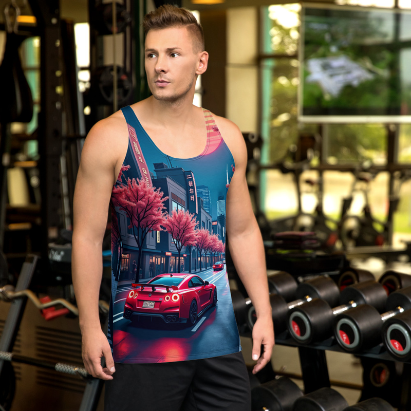 Japanese Tuner Style Printed Tank Top