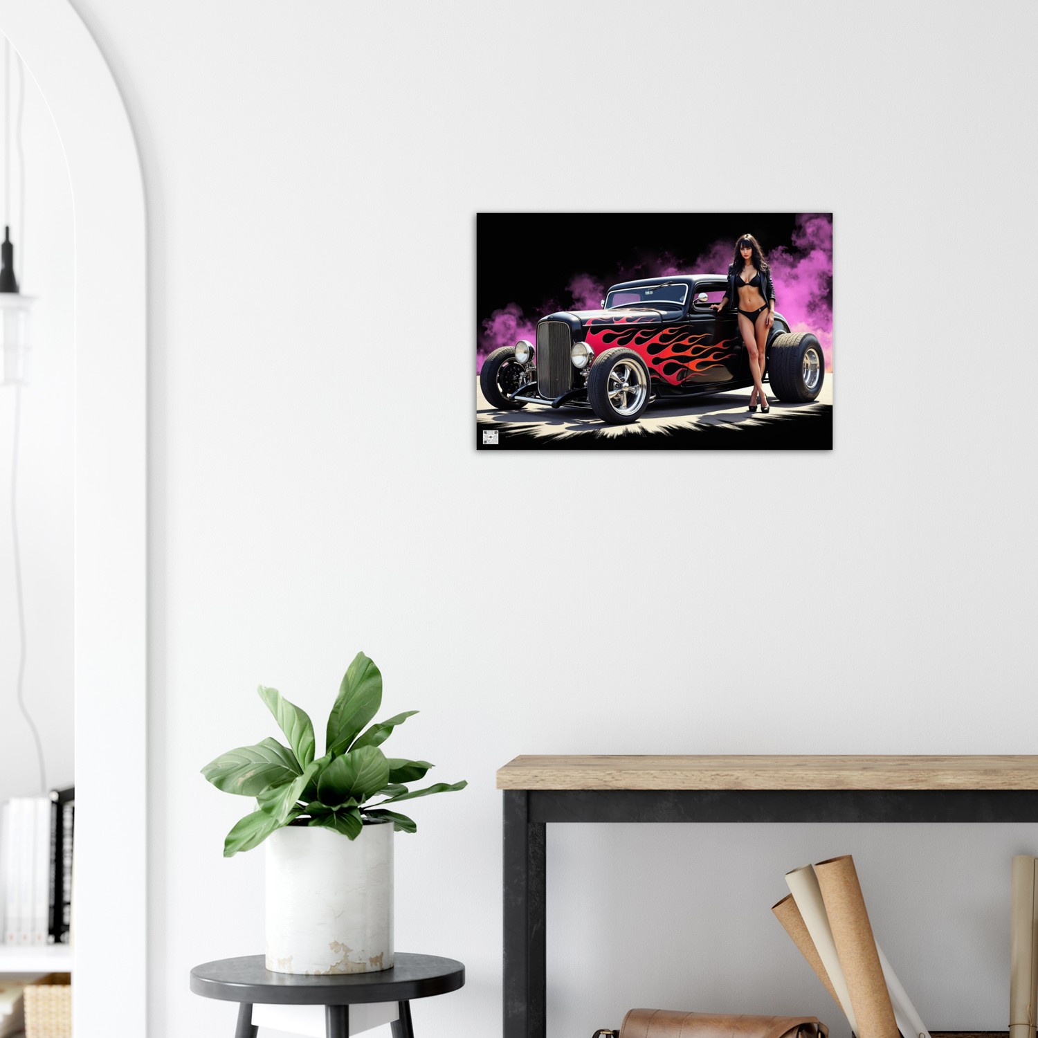 "Living Art" Black Hot Rod on Aluminum