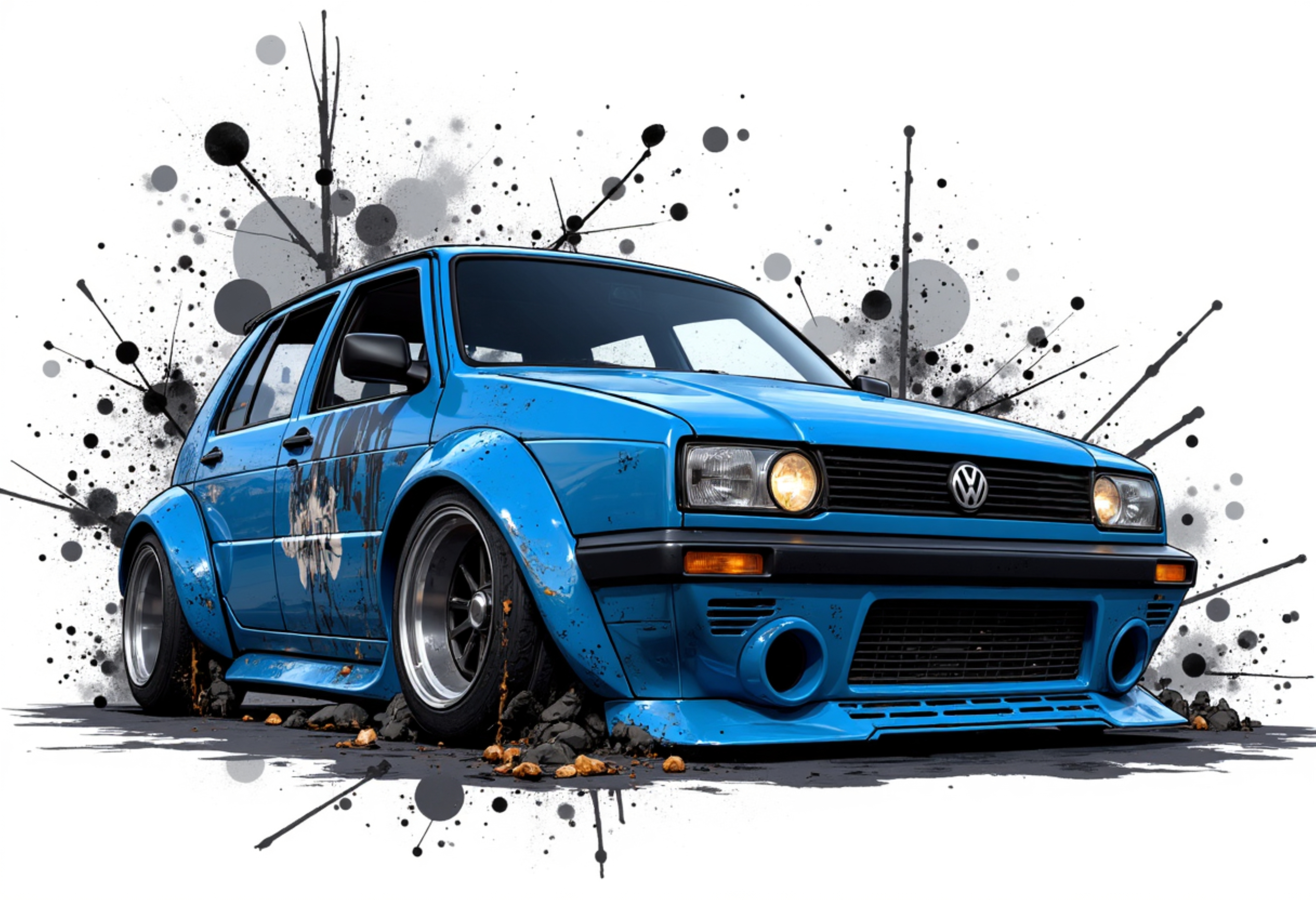 Tuned Jetta Art Print