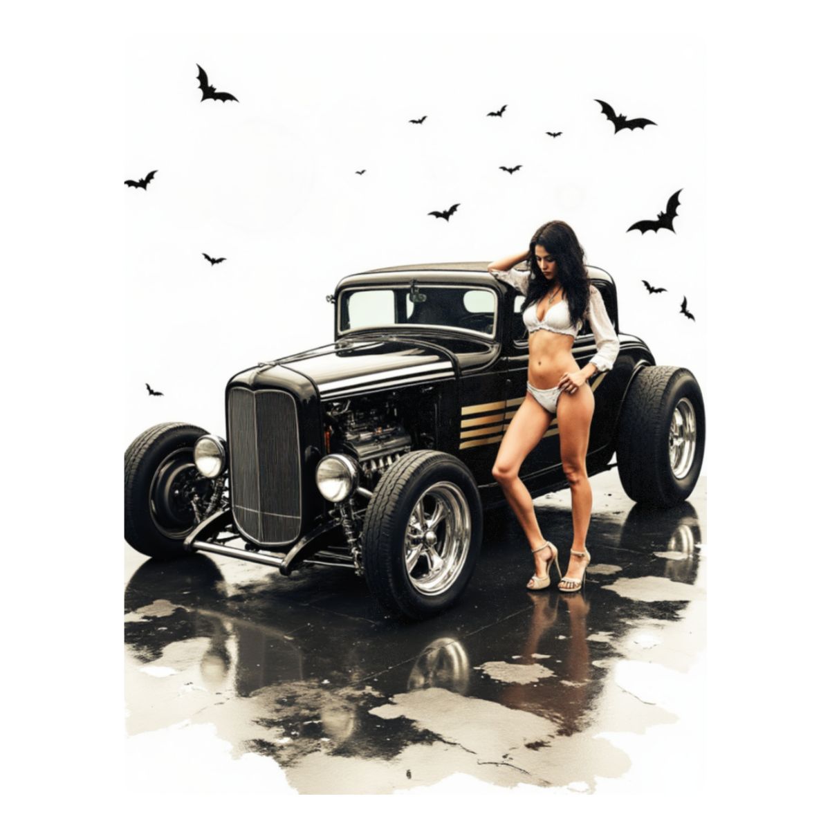 Halloween Hot Rod Tin Sign (USA)