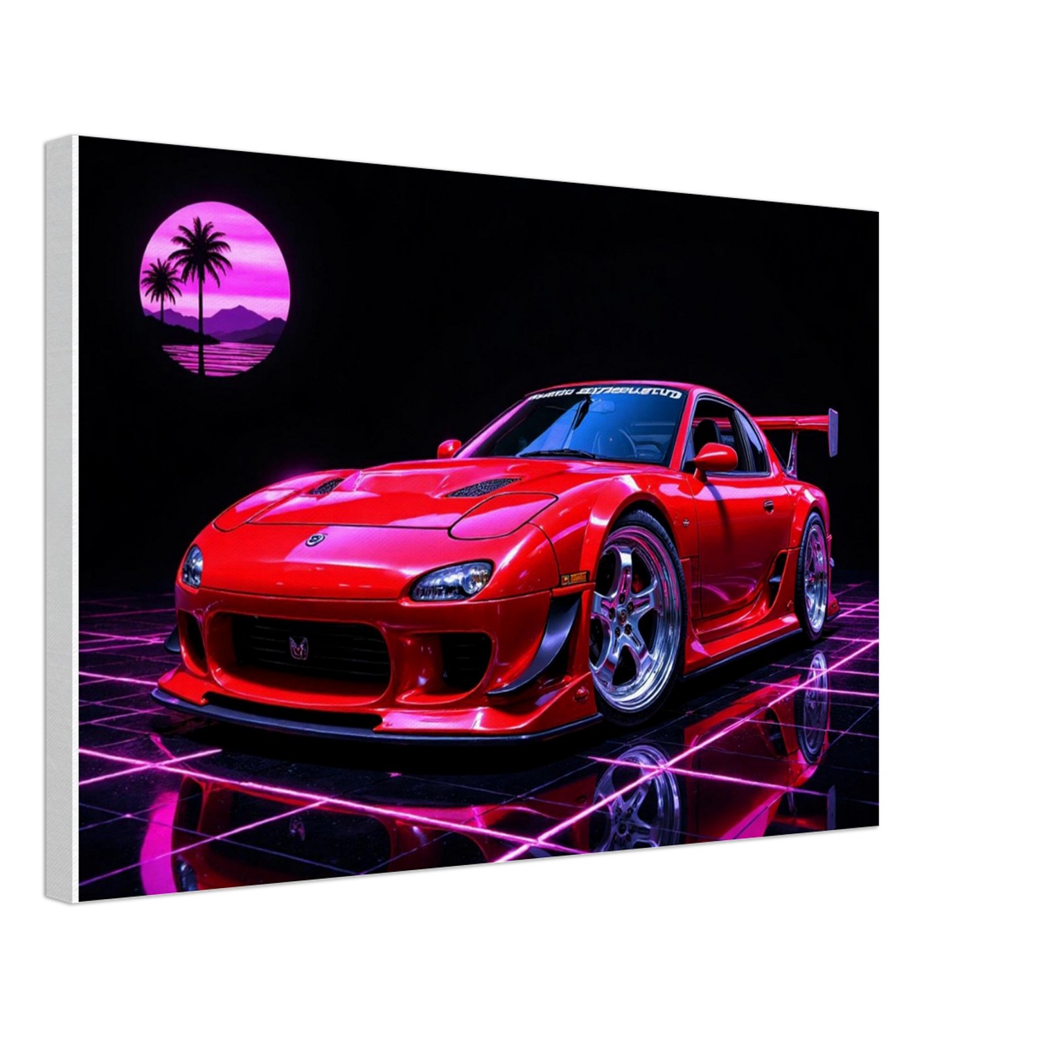 '90s Mazda R7 Mounted Canvas