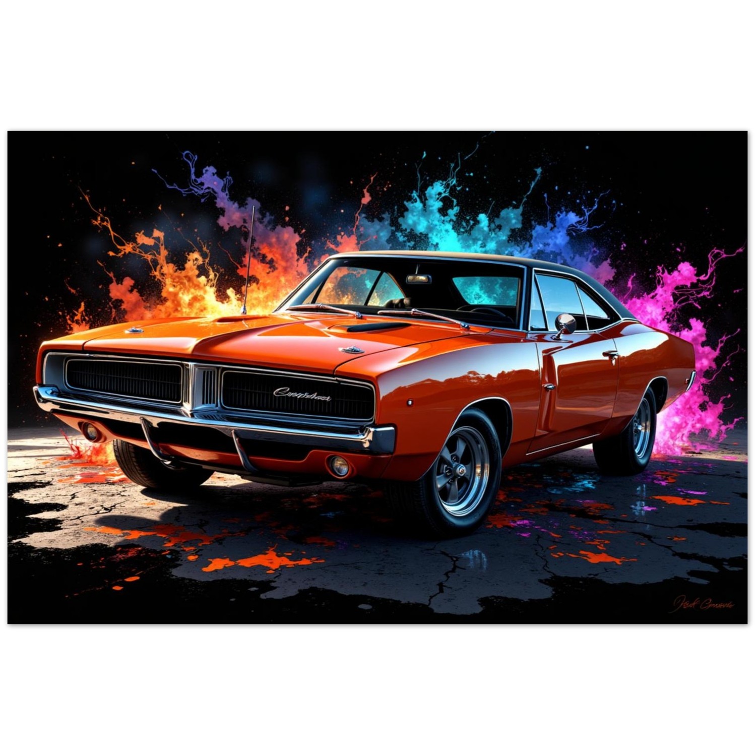 Midnight on Metal Charger