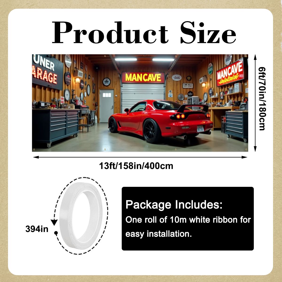 Mazda RX7 Garage Door Banner