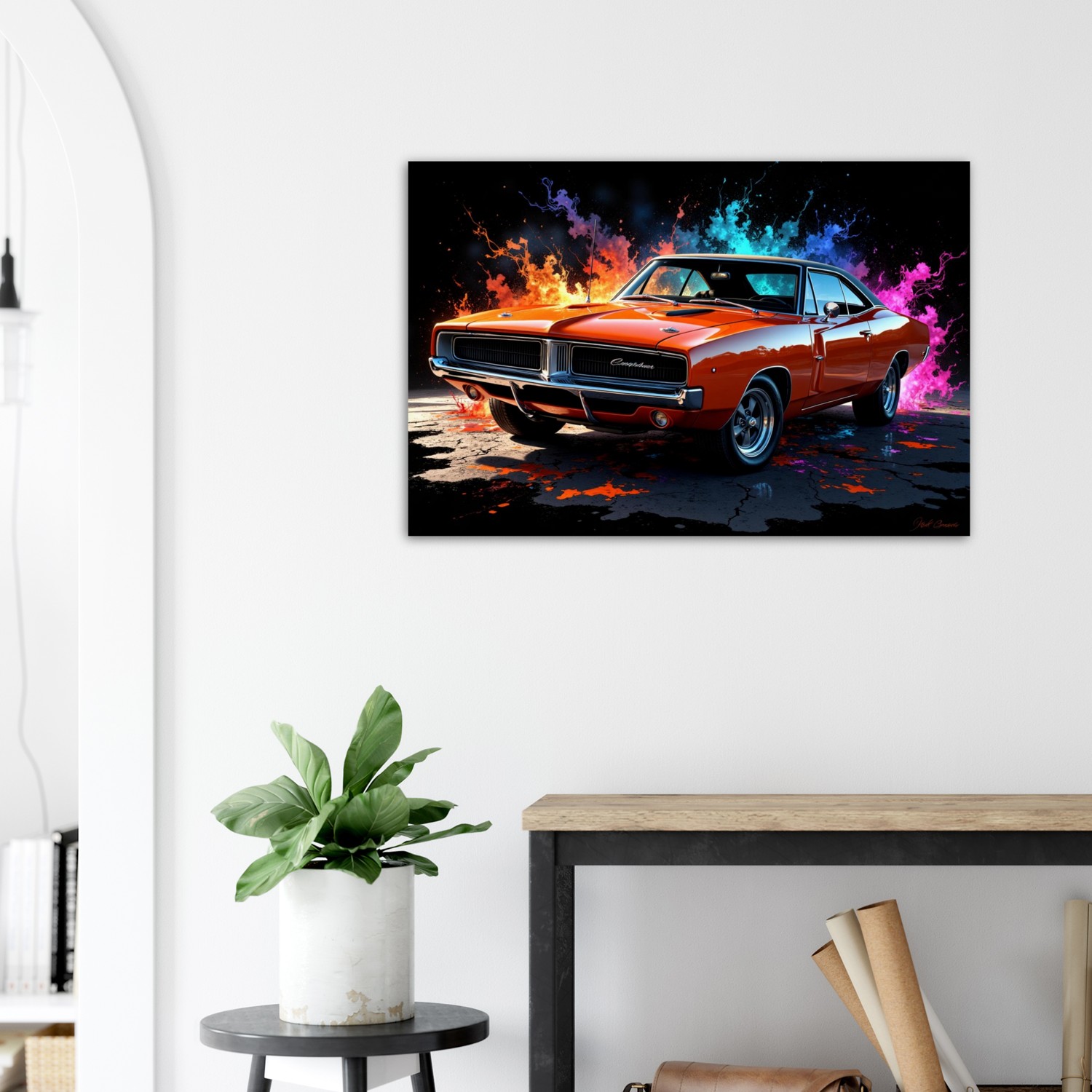 Midnight on Metal Charger