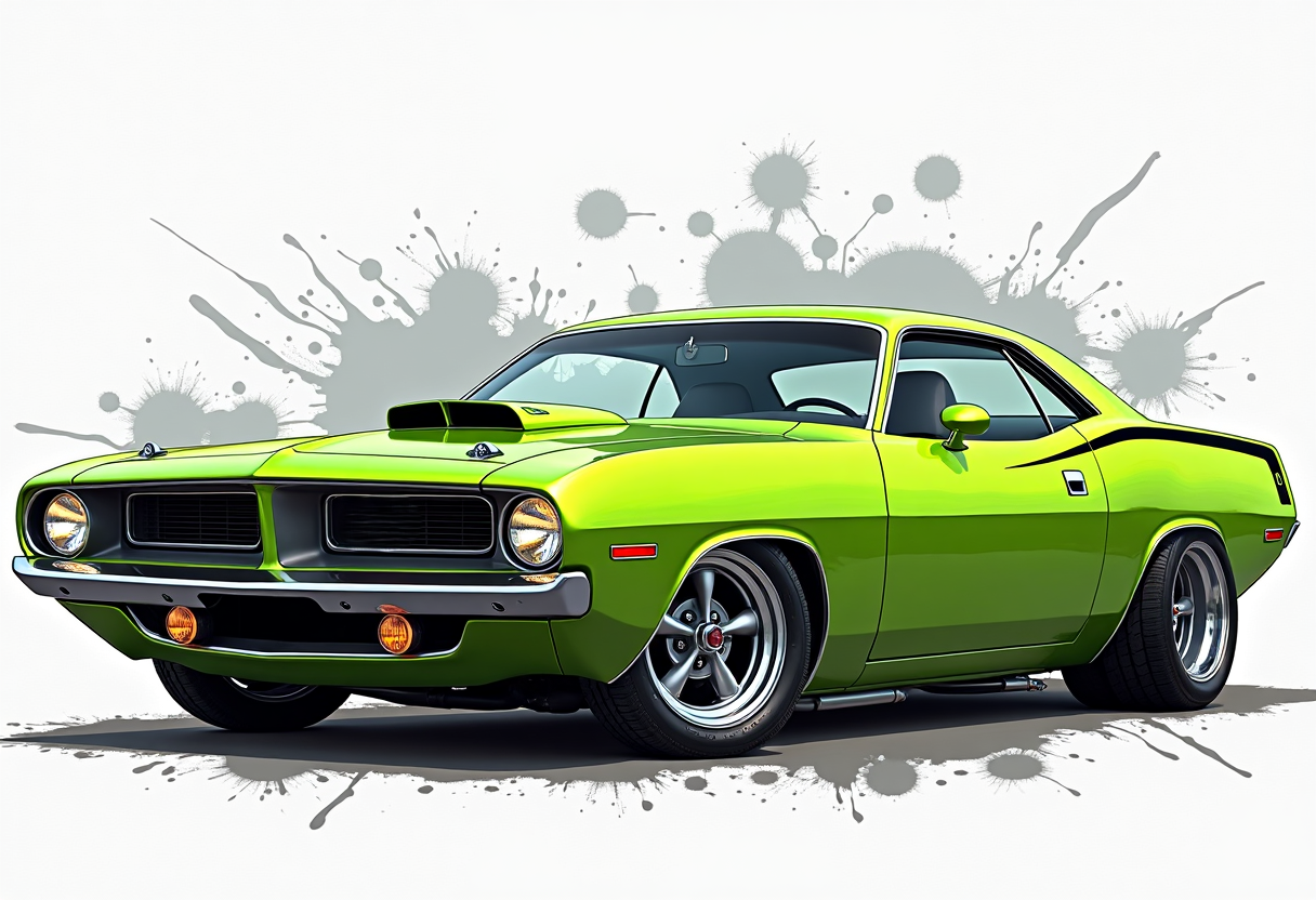 Hemi Cuda High-Res Automotive Art