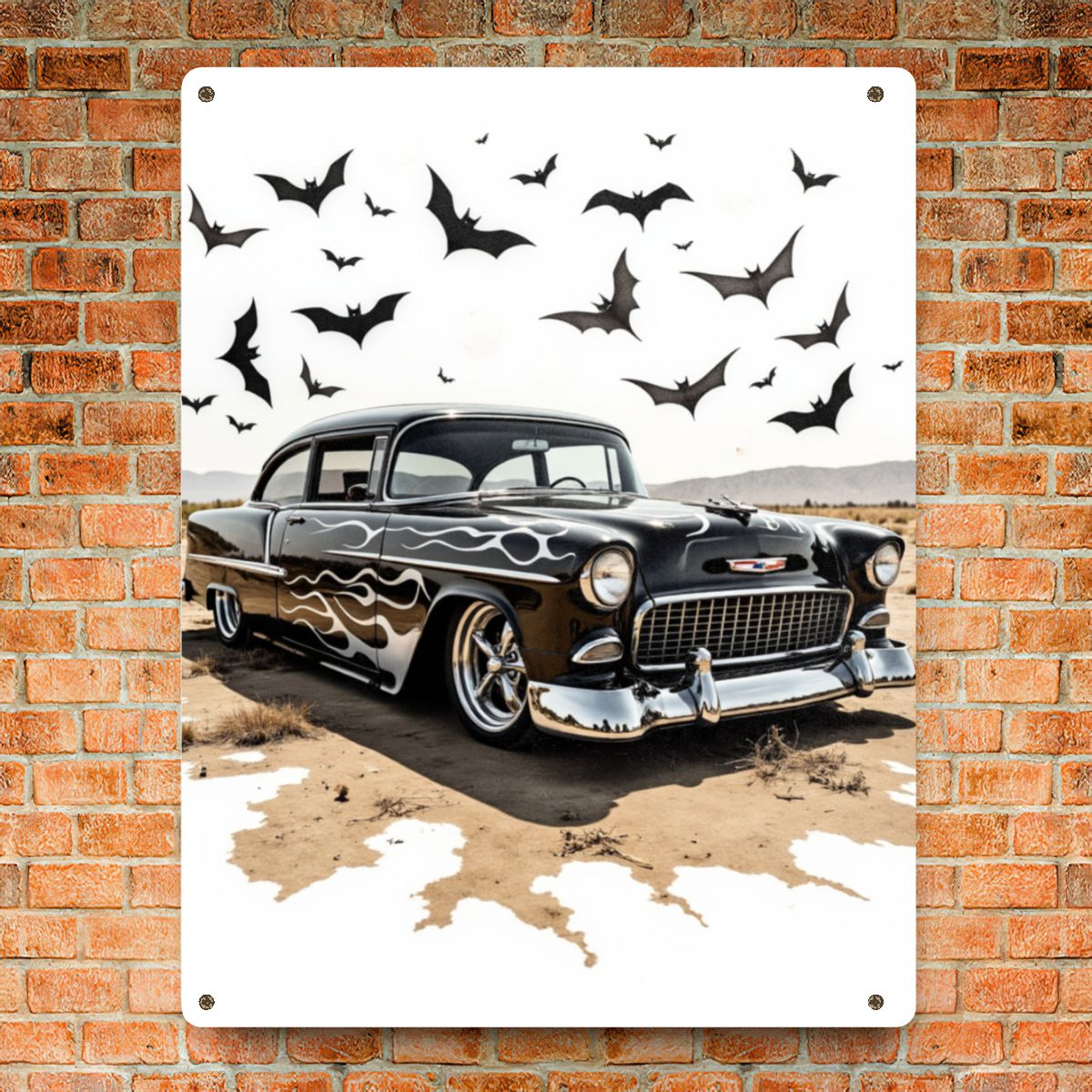 Halloween 55 Chevy Tin Sign (USA)