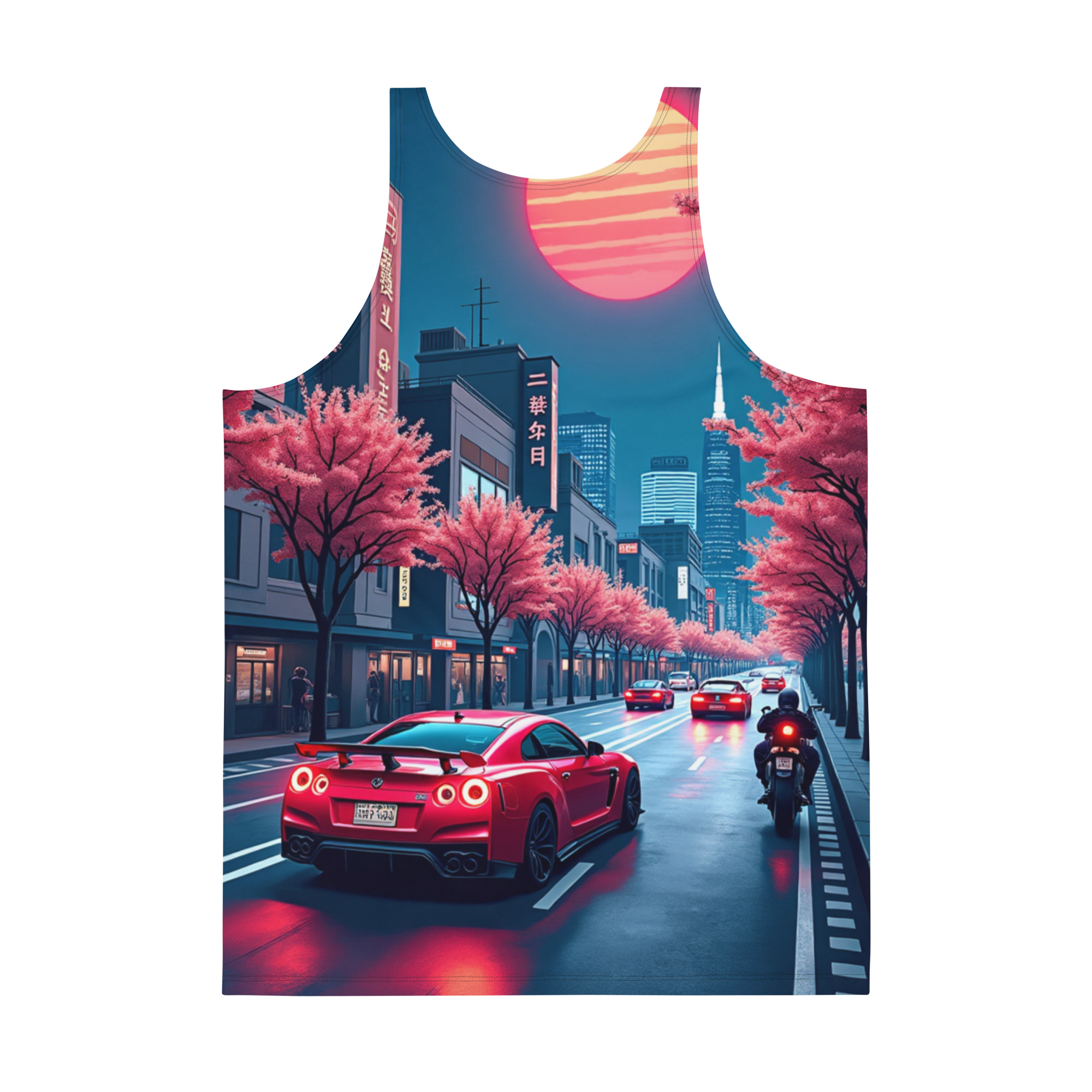Japanese Tuner Style Printed Tank Top