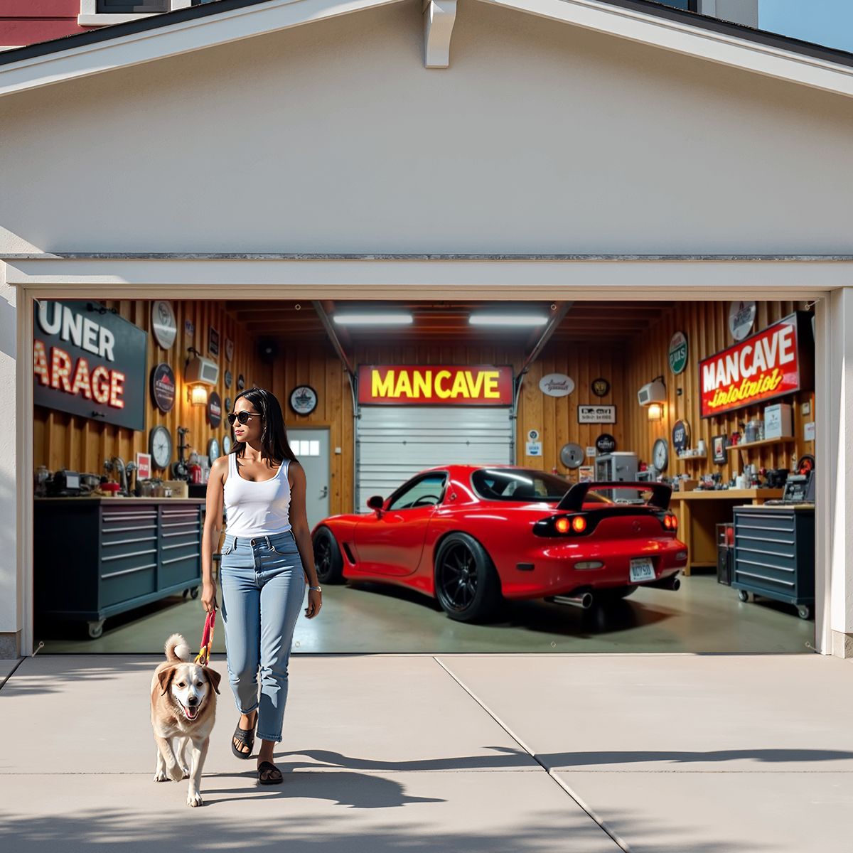 Mazda RX7 Garage Door Banner