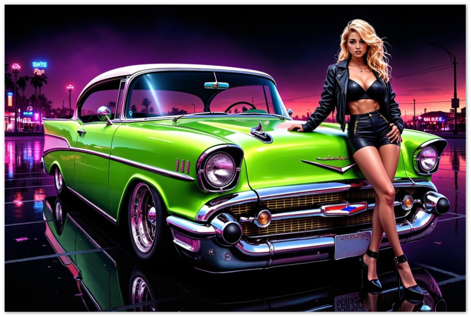 Midnight on Metal Series 57 Chevy