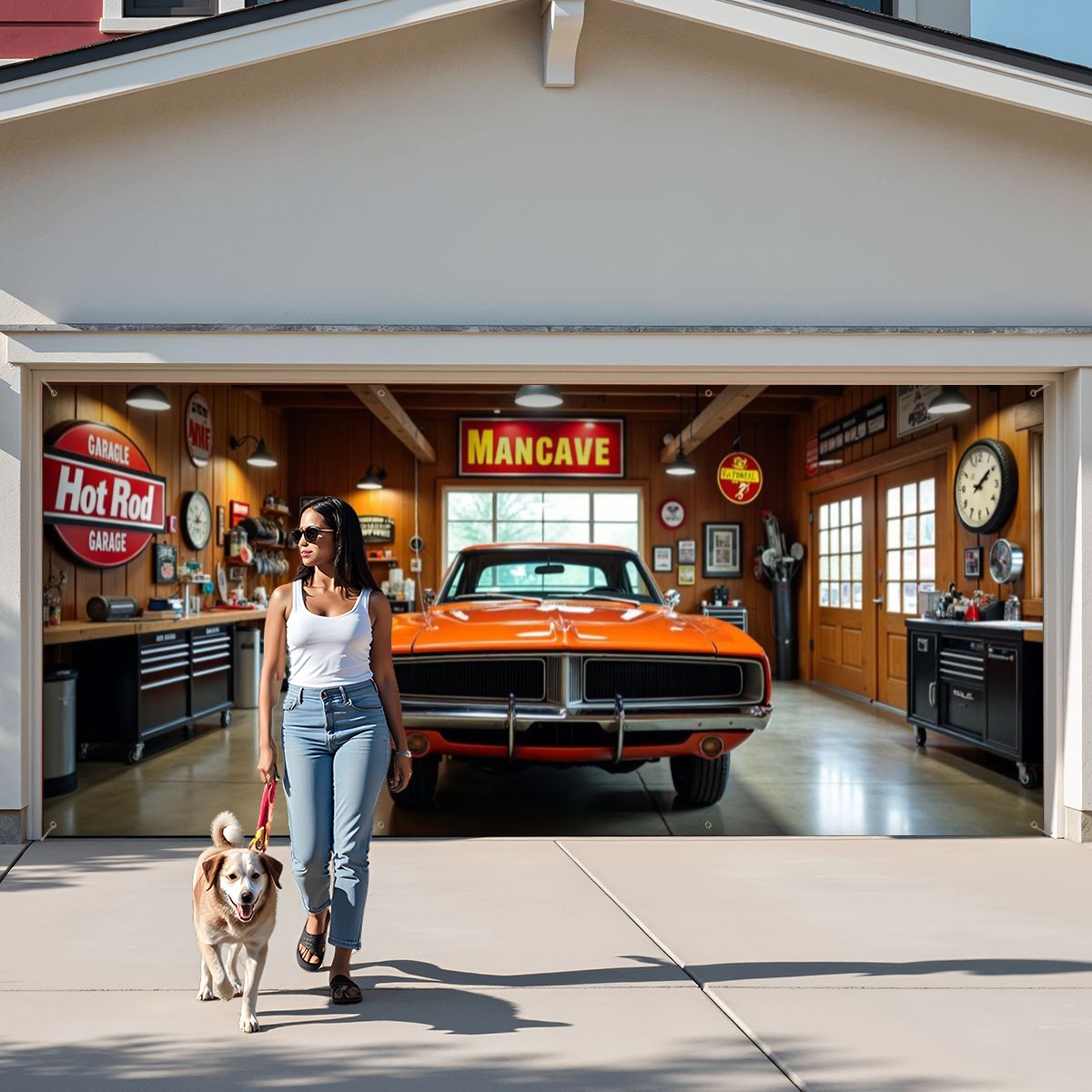 69 Charger Garage Door Banner
