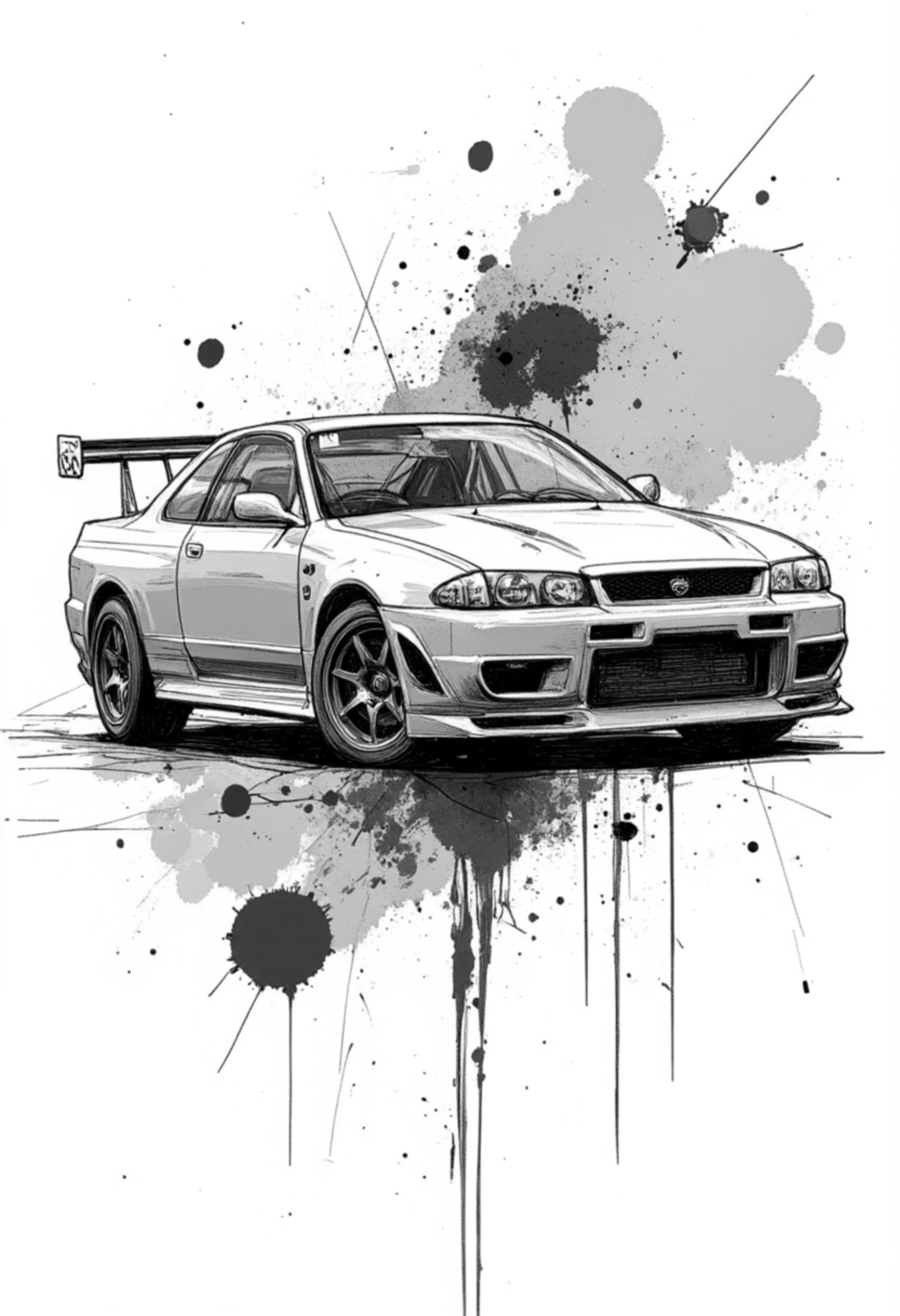 Pencil Sketch Style Canvas Wall Art