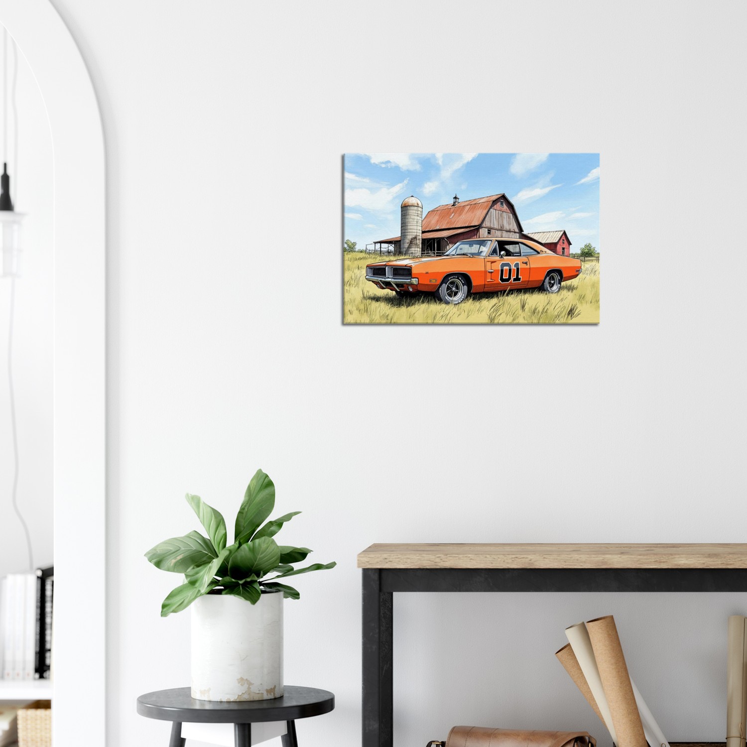 69 Charger Mounted Canvas