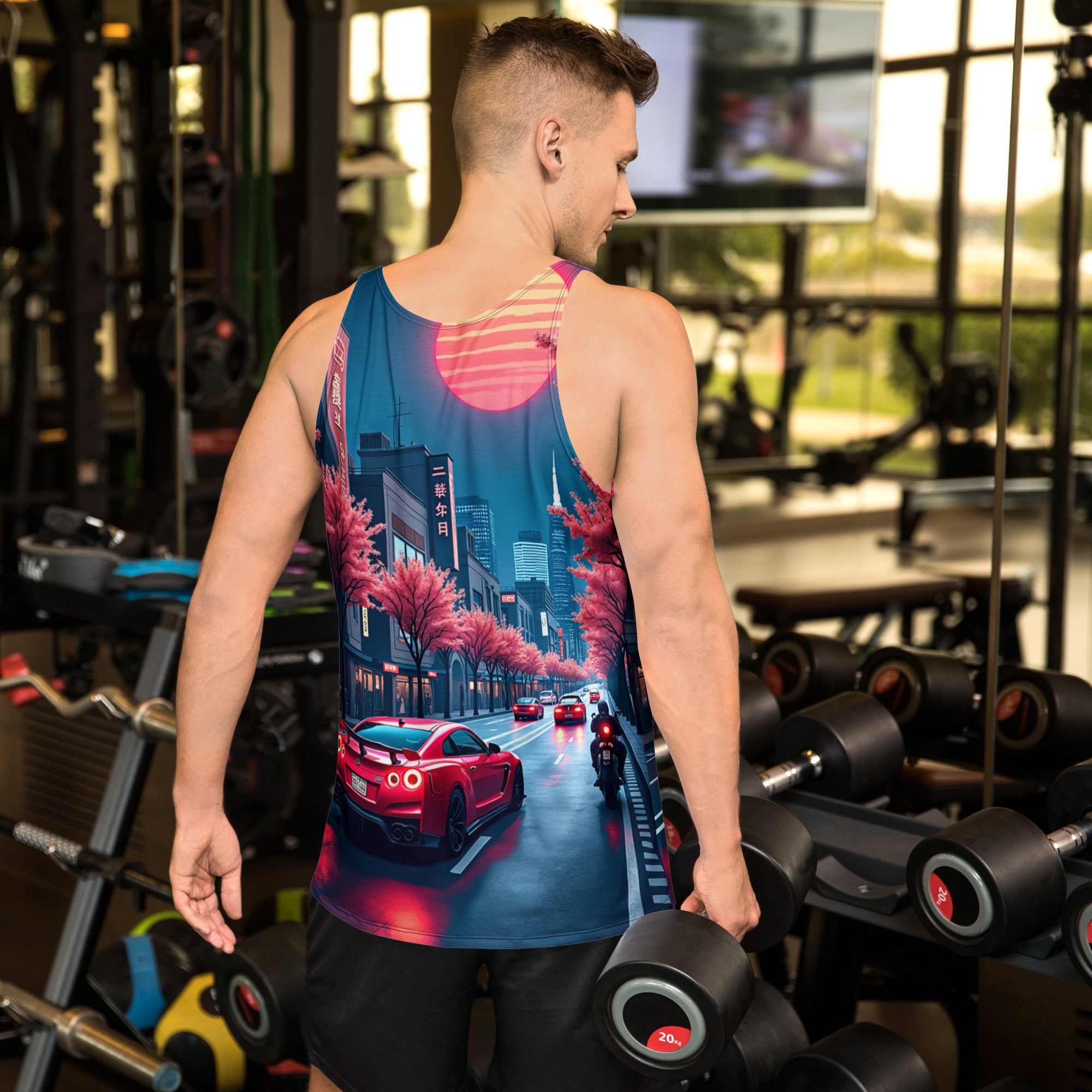Japanese Tuner Style Printed Tank Top