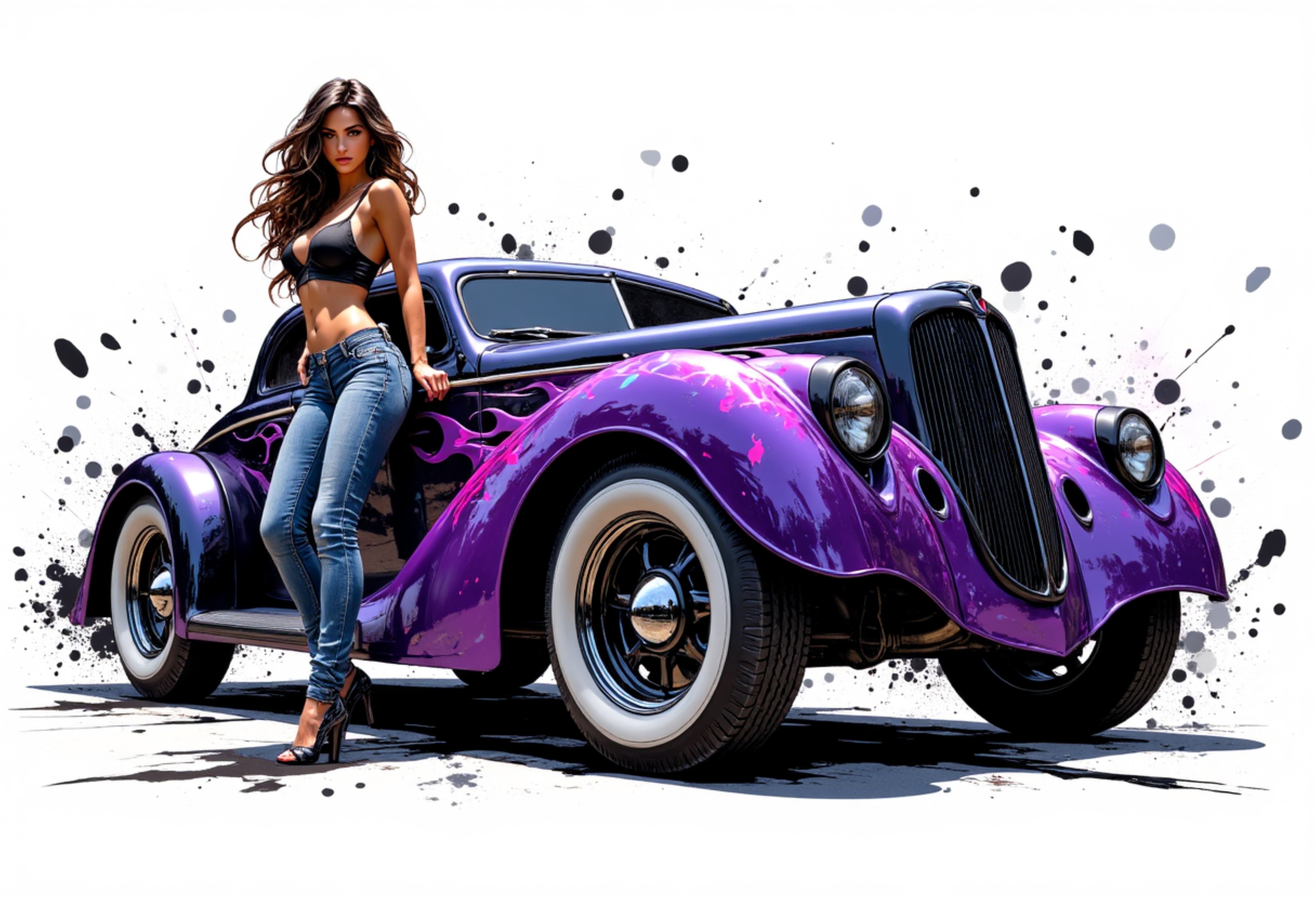 Vintage Car Aluminum Wall Art
