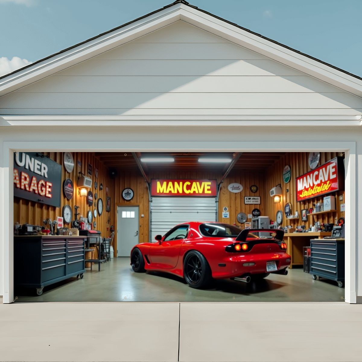 Mazda RX7 Garage Door Banner
