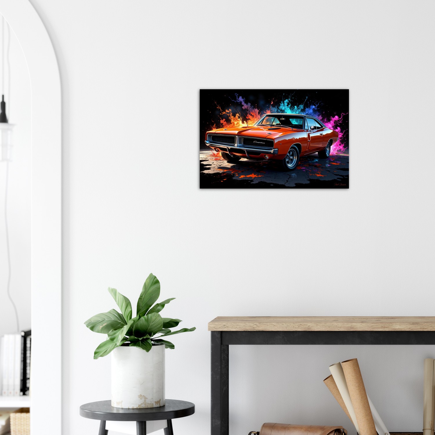 Midnight on Metal Charger