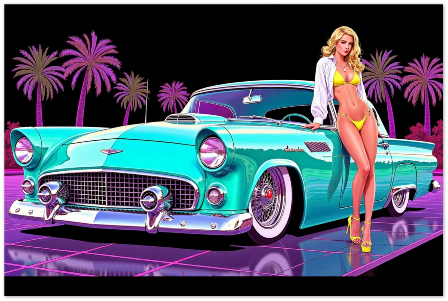Midnight on Metal Ford Thunderbird