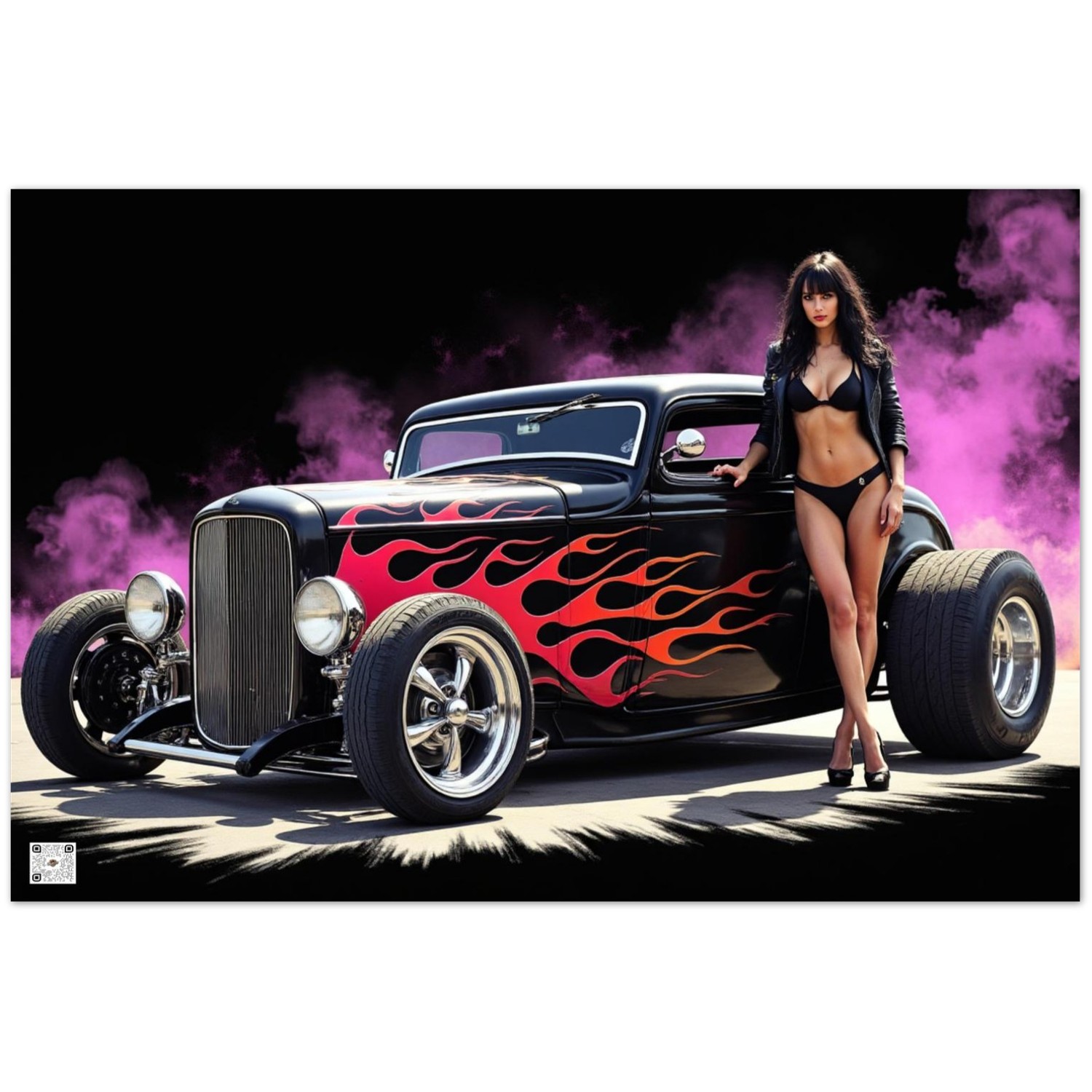 "Living Art" Black Hot Rod on Aluminum