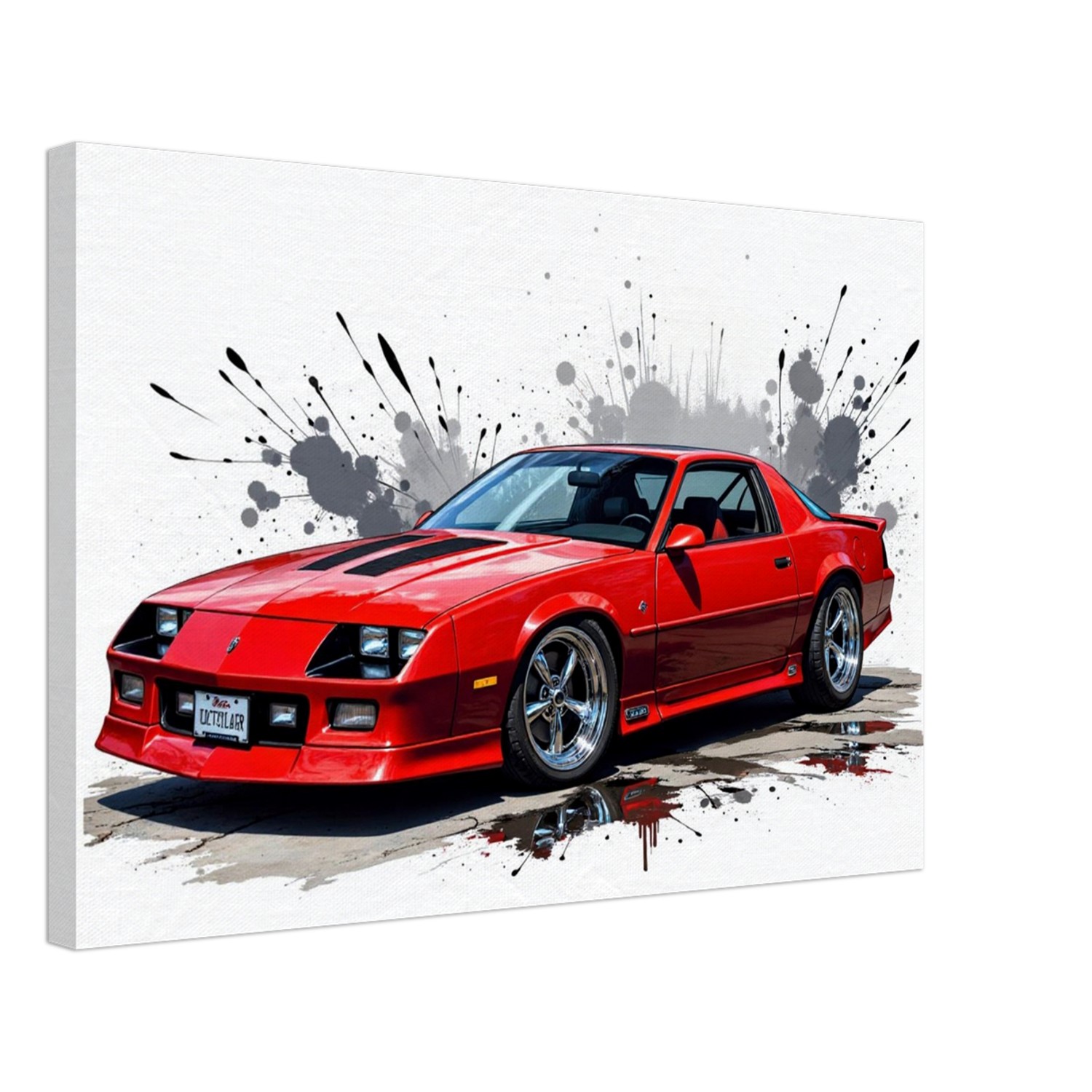 1980s Camaro IROC Mounted Canvas