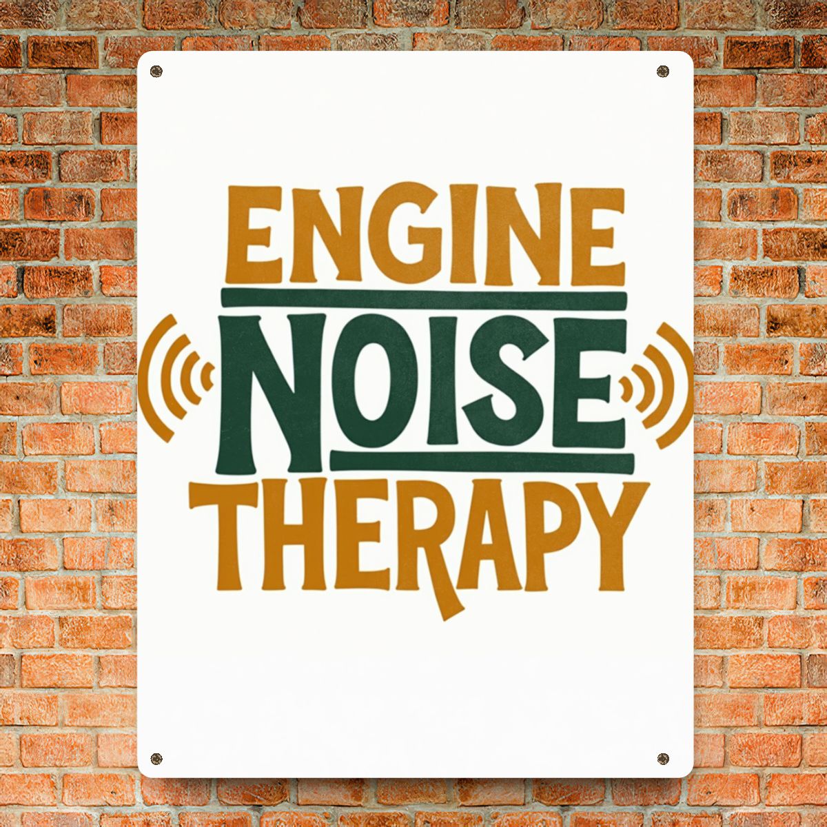 'Engine Noise Therapy" Tin Sign (USA)