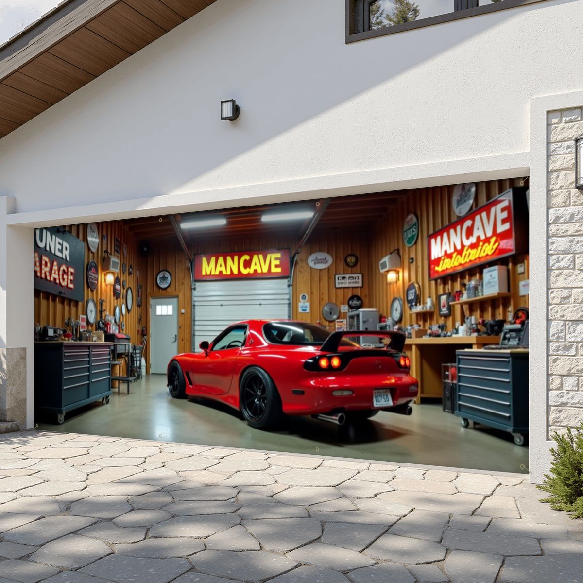 Mazda RX7 Garage Door Banner