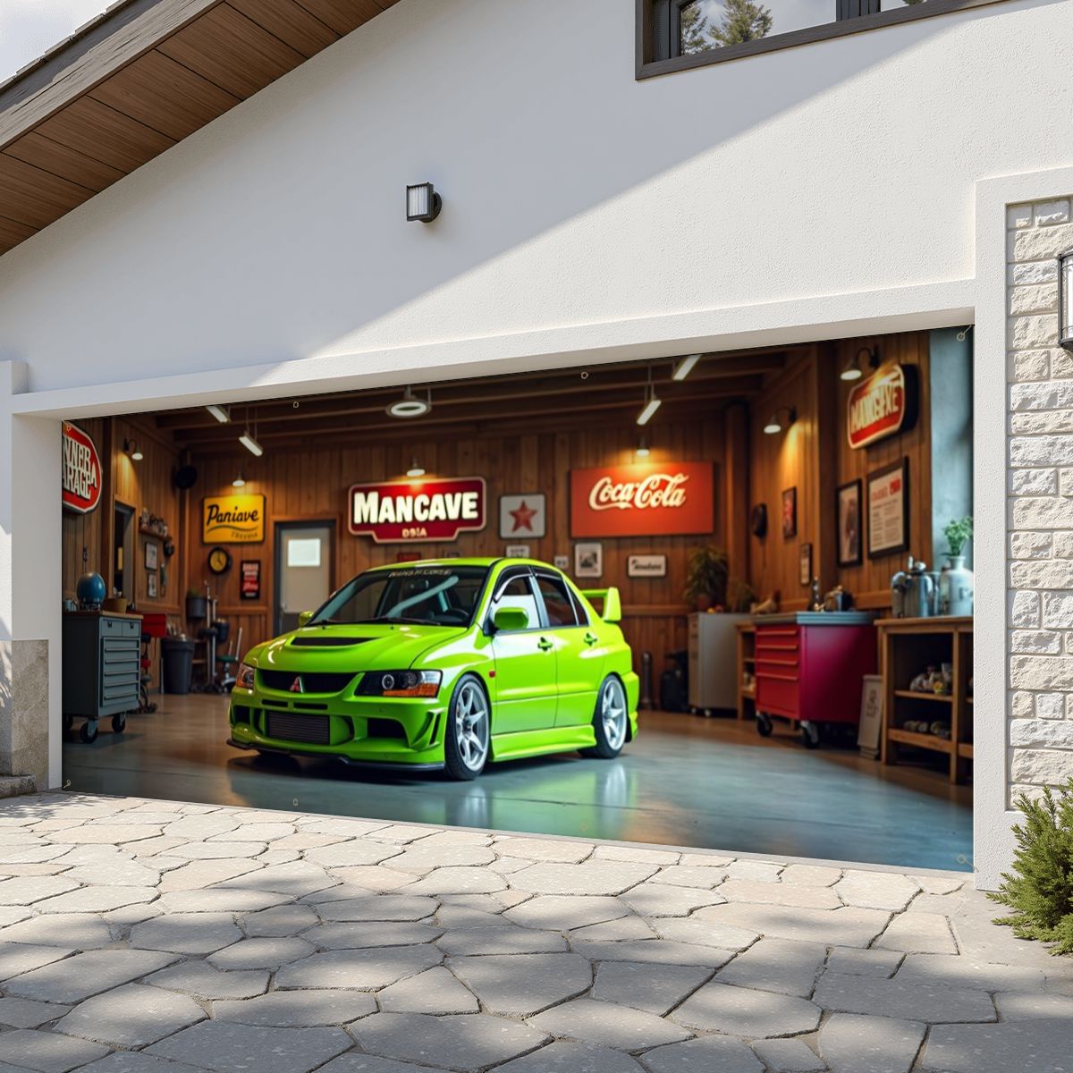 Mitsubishi Lancer Evo Garage Door Banner