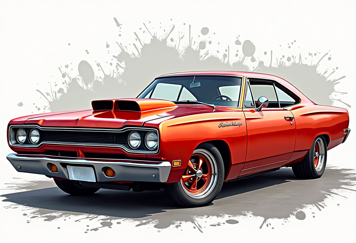 Plymouth Road Runner High-Res Automotive Art