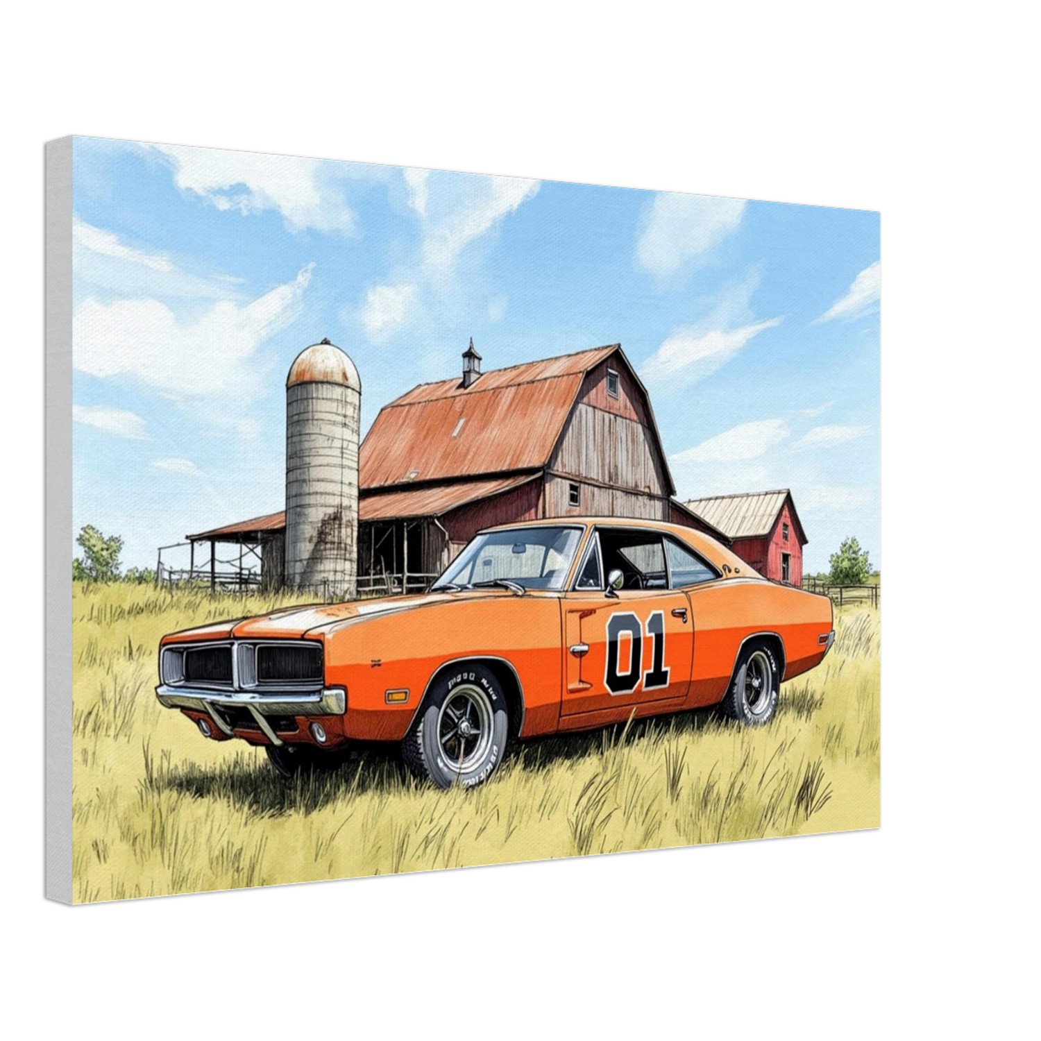 69 Charger Mounted Canvas