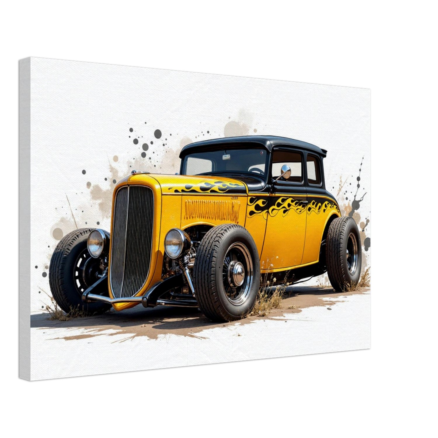 1930s Chevy Hot Rod Mounted Canvas